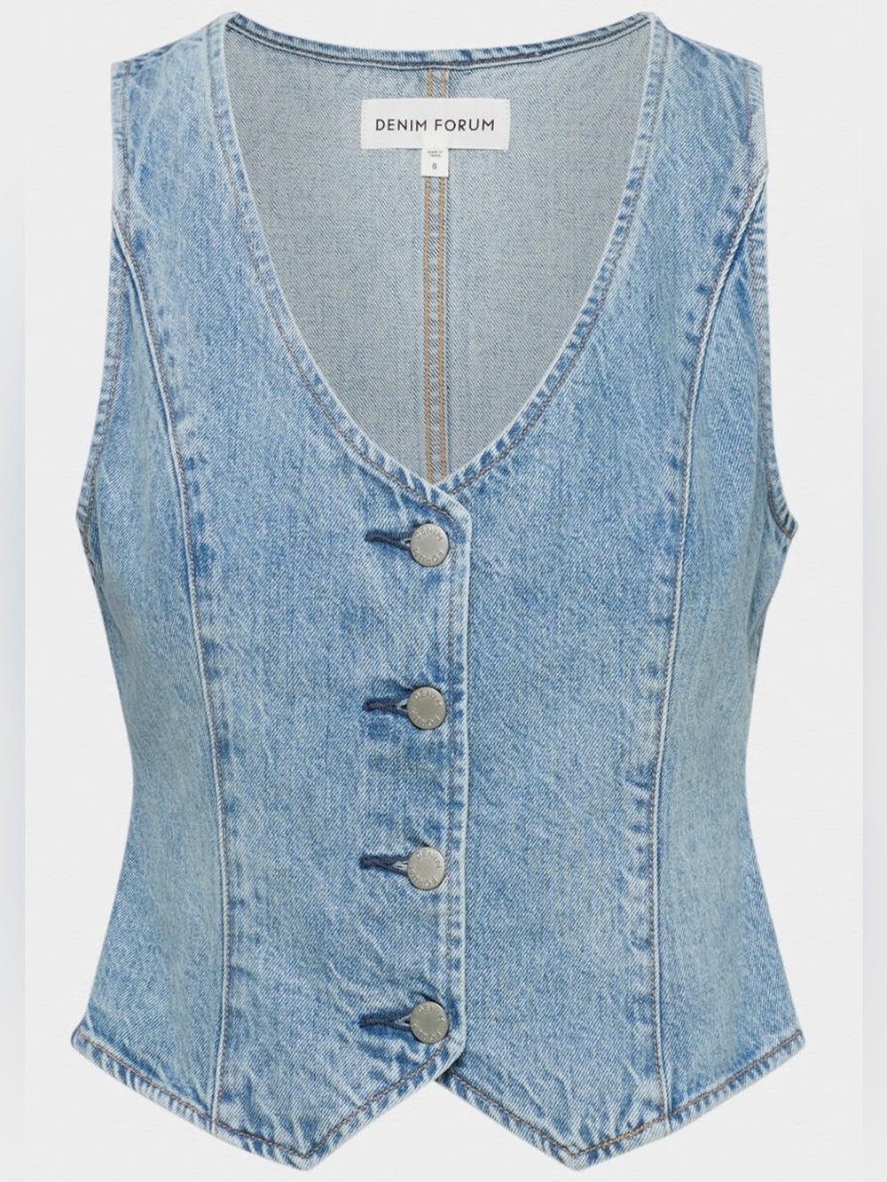 Aritzia - Denim Forum - The 90s Mia Denim Vest - Size Large - Picture 5 of 9